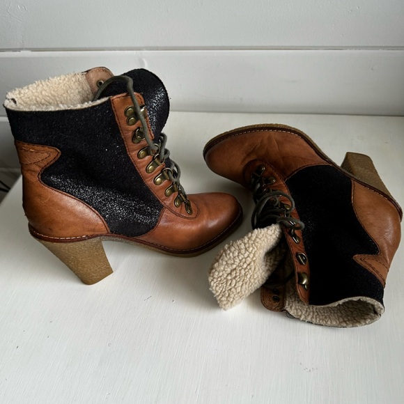 Sam Edelman Tara Two Tone Bootie Sz 6.5 - Picture 9 of 15